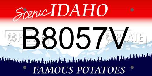 B8057V Idaho License Plate