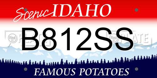 B812SS Idaho License Plate