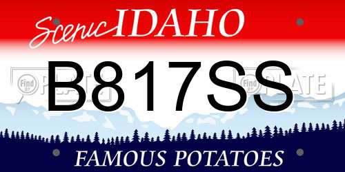 B817SS Idaho License Plate