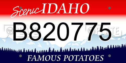 B820775 Idaho License Plate