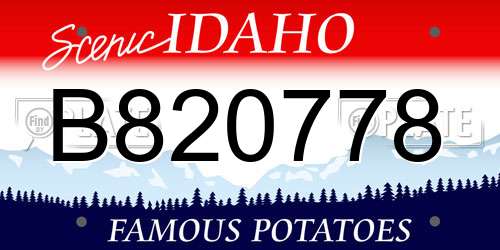 B820778 Idaho License Plate