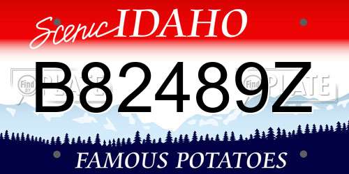 B82489Z Idaho License Plate