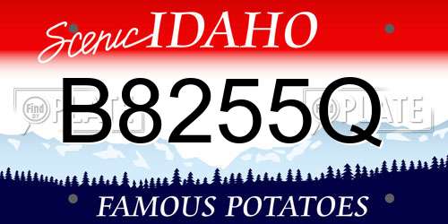 B8255Q Idaho License Plate