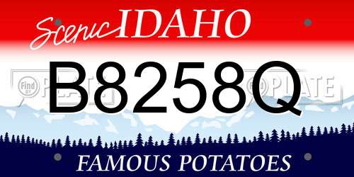 B8258Q Idaho License Plate