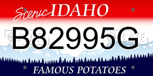 B82995G Idaho License Plate