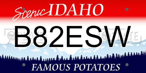 B82ESW Idaho License Plate