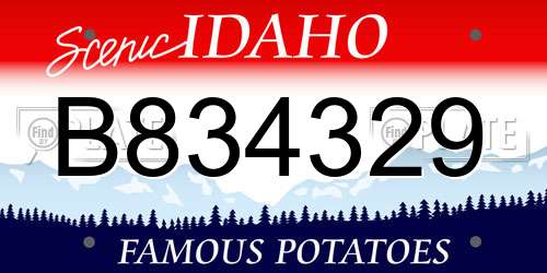 B834329 Idaho License Plate