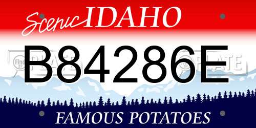B84286E Idaho License Plate
