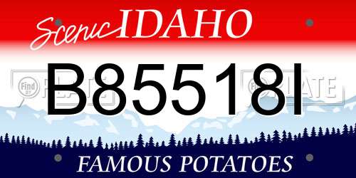B85518I Idaho License Plate