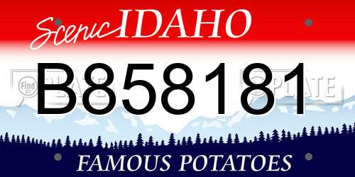 B858181 Idaho License Plate