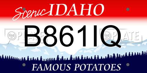B861IQ Idaho License Plate