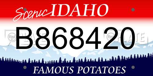 B868420 Idaho License Plate
