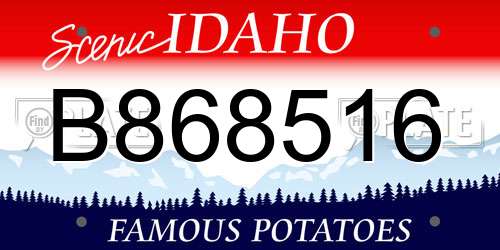 B868516 Idaho License Plate