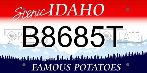 B8685T Idaho License Plate