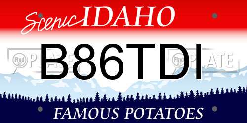 B86TDI Idaho License Plate