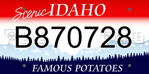 B870728 Idaho License Plate