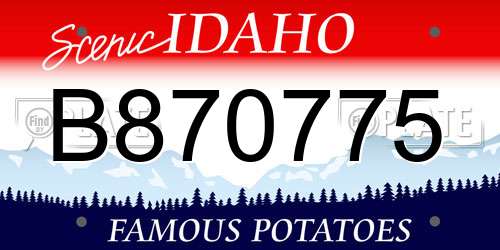 B870775 Idaho License Plate