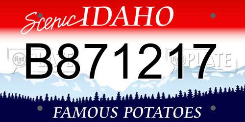 B871217 Idaho License Plate