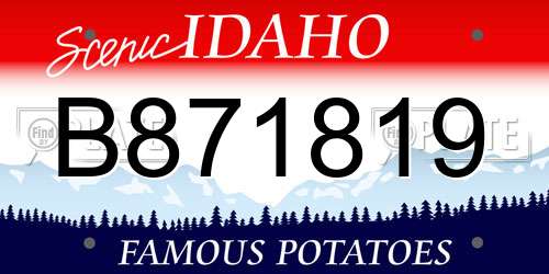B871819 Idaho License Plate