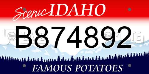B874892 Idaho License Plate