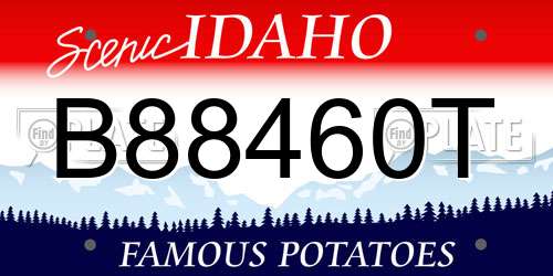 B88460T Idaho License Plate