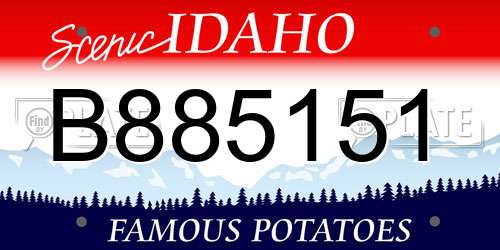 B885151 Idaho License Plate