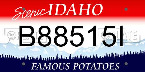 B88515I Idaho License Plate