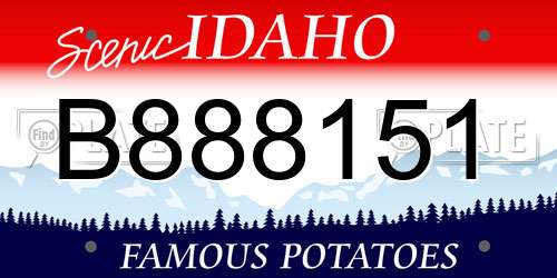 B888151 Idaho License Plate