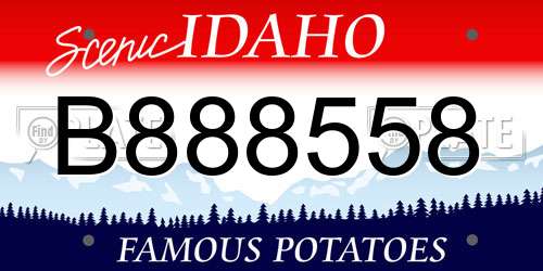 B888558 Idaho License Plate