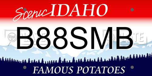 B88SMB Idaho License Plate