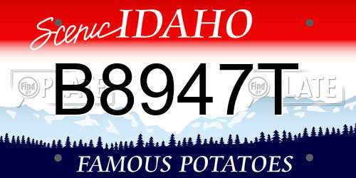 B8947T Idaho License Plate