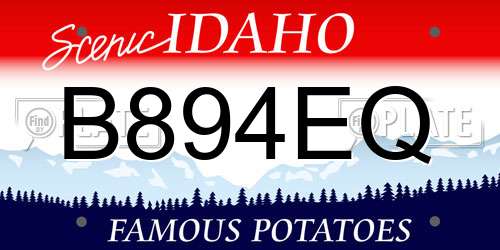 B894EQ Idaho License Plate