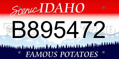 B895472 Idaho License Plate