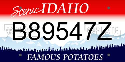 B89547Z Idaho License Plate