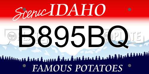 B895BQ Idaho License Plate