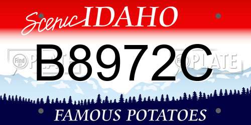 B8972C Idaho License Plate