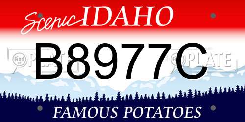 B8977C Idaho License Plate