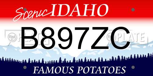 B897ZC Idaho License Plate