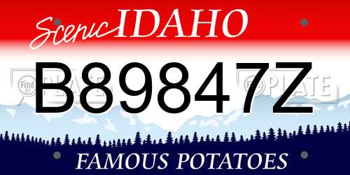 B89847Z Idaho License Plate