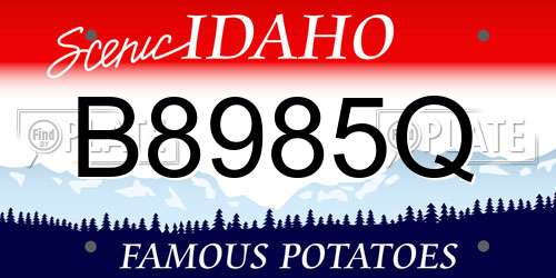 B8985Q Idaho License Plate