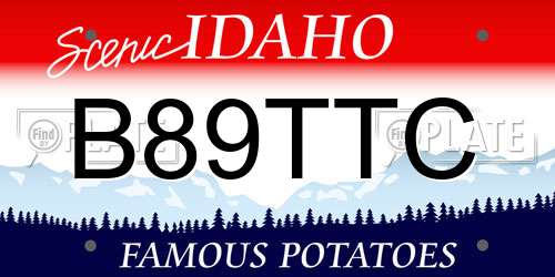 B89TTC Idaho License Plate