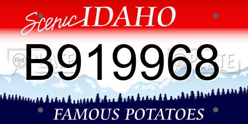B919968 Idaho License Plate