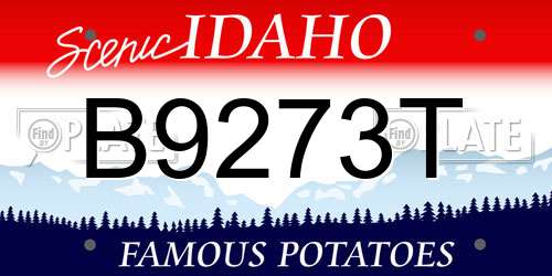 B9273T Idaho License Plate