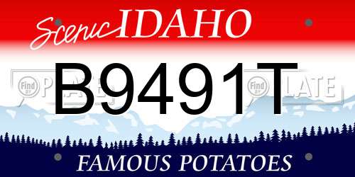 B9491T Idaho License Plate
