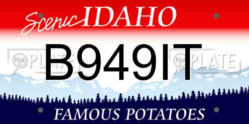 B949IT Idaho License Plate