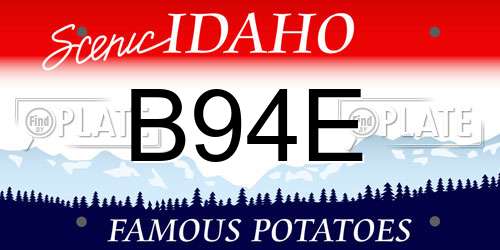 B94E Idaho License Plate