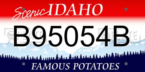 B95054B Idaho License Plate