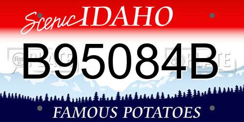 B95084B Idaho License Plate