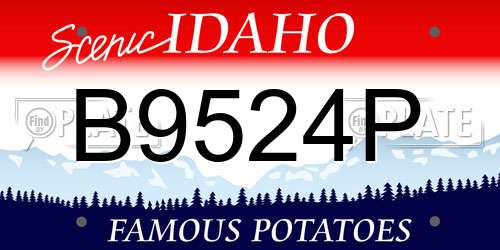 B9524P Idaho License Plate