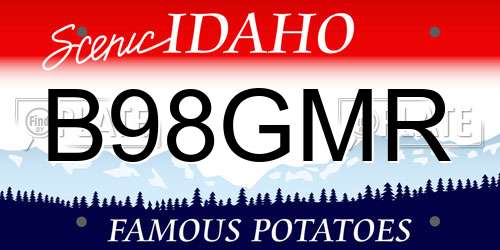 B98GMR Idaho License Plate